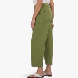 NWT KUT from The Kloth Womens Ashton Wide Leg Barre , Kiwi color , 0